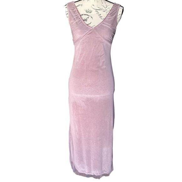 NWT Zara Romantic Pink Velvet Tulle Midi Dress, Size XXS-XS - Picture 7 of 10